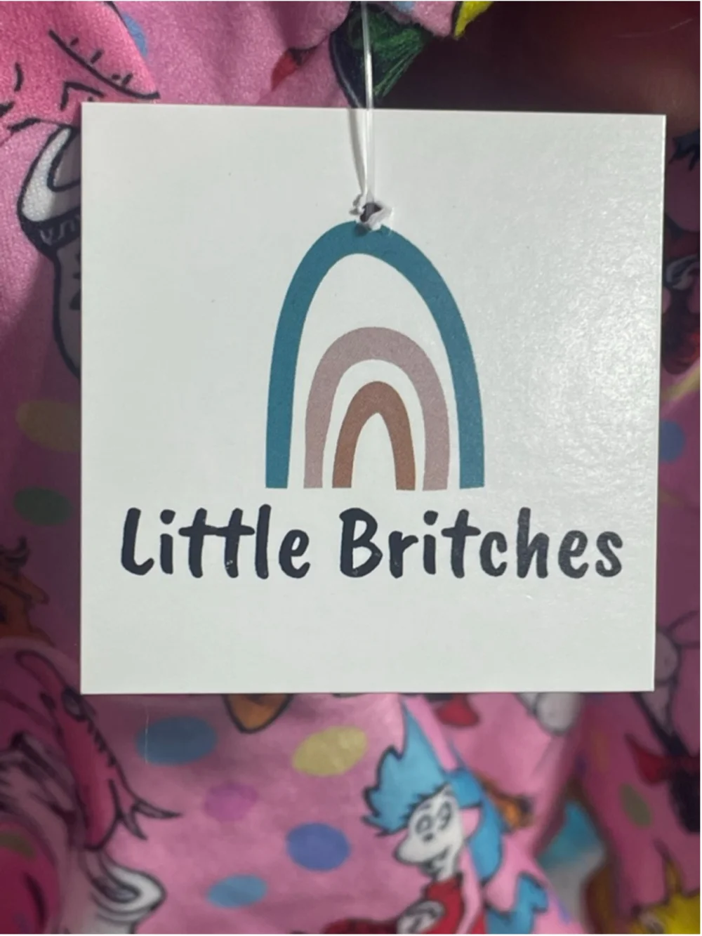 Little Britches Dr. Seuss Character Ruffle Peplum top & Furry Bell Bottom Set 2T